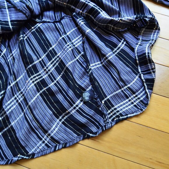 Lane Bryant Plaid Metallic Button Tunic Black 18/20 - Picture 8 of 12